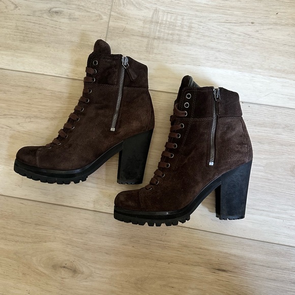 Prada Suede Combat boots - Picture 4 of 9